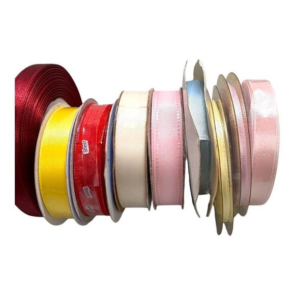 Mixed Craft Ribbon Lot Including Offray & Rib-tex Set 15 Crafts Present Wrapping - Picture 2 of 4